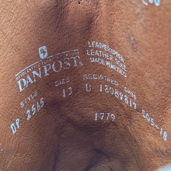 Dan Post Men's Brown Black Western Cowboy Boots DP2565 US Size 13D - Picture 11 of 11